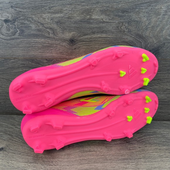 Adidas F50 League FG Mens Soccer Cleats Pink Blue Yellow Size 10 IE1291 - Picture 4 of 9